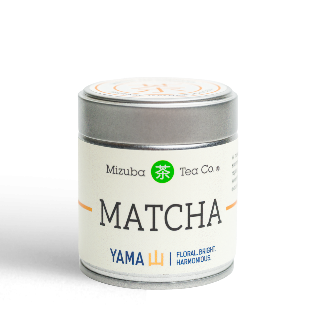 Yama Matcha by Mizuba Tea Co., inspired by Shizuoka, Japan's tea tradition.