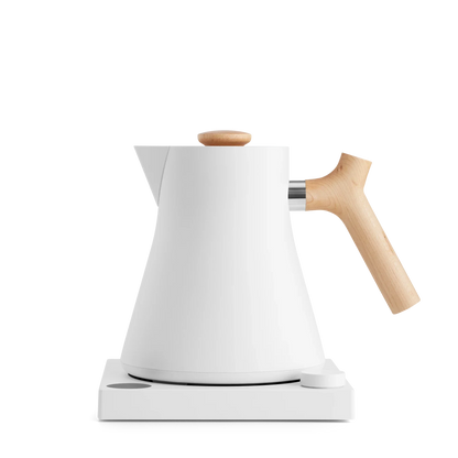 RETAIL & CX ONLY - Corvo EKG Electric Kettle - RETAIL & CX ONLY - Corvo EKG Electric Kettle - Matte White + Maple | Fellow