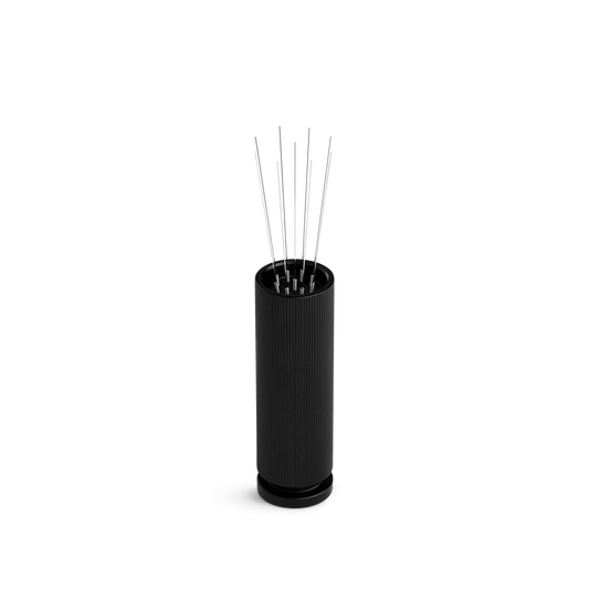 Fellow Espresso WDT Tool, black, holds incense sticks upright like an incense holder.