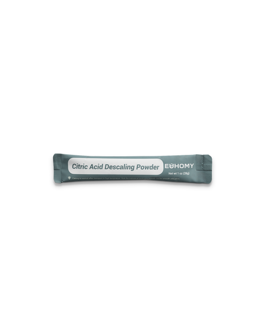 A packet labeled Fellow Series 1 Descaling Powder on a white background.