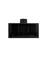 Fellow Series 1 Drip Tray Base, black plastic, rectangular, with three front-facing compartments.