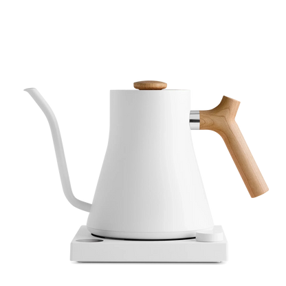 RETAIL & CX ONLY - Stagg EKG Electric Kettle - RETAIL & CX ONLY - Stagg EKG Electric Kettle - Matte White + Maple | Fellow